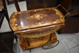 A vintage tea trolley in the continental style