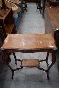 A Victorian mahogany side table, few knocks and scrapes