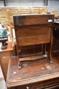 An early 20th Century storage box, possibly canteen/knife or sewing, brass lock stamped British