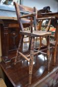 A Victorian stained frame high chair