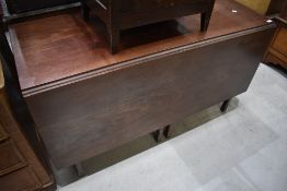 A 19th Century mahogany gateleg dining table, width approx. 129cm