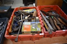 Two trays of various tools etc