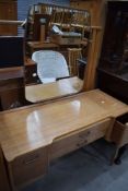 A vintage Link Lebus golden oak dressing table, width approx 108cm