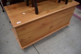 A pine effect laminate blanket box