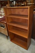 A vintage sapele bookshelf