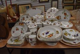 A selection of dinner and table serving ceramics by Royal Worcester in the Evesham design