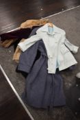 A variety of ladies vintage and retro coats and jackets including burgundy 1970s blazer.