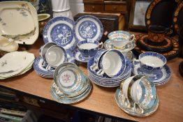 A selection of tea cups and saucers including Royal Grafton and Woods