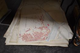 A collection of vintage and antique maps,a lot being cloth backed, of interest to Barrow, Ulverston,