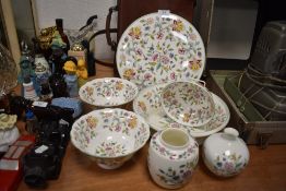 A selection of ceramics by Mintons in the Haddon Hall design