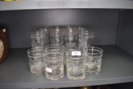 A selection of Portmeirion glasses in a botanical design by Ocean