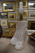 A Collectable sunset ceramics, Newlyn Cornwall lustre finish lamp,around 1970s.
