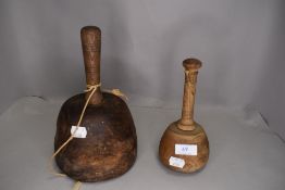 Two wood or stone carvers mallets