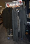 A gents 1960s Aquascutum overcoat with three pockets to front in dark green and a classic styled