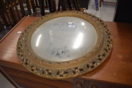 A vintage gilt frame convex wall mirror