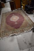 A Persian carpet square, approx. 290 x 200cm