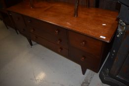 A vintage teak sideboard, of lovely proportions, nice compact size, width approx. 144cm, believed to