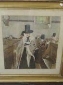 A print, after Sidney Curnow Vosper, Salem, Welsh chapel, 52 x 50cm, plus frame and glazed