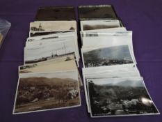 A collection of mainly GB Post Cards, real photo's black & white, Street Scenes etc, in two