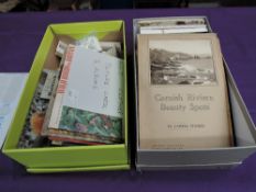 A small box of Trade & Cigarette Cards, mixed vintage including Brooke Bond and a small box of