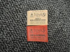 Two Edward VIII Stamp Booklets, 3 Shilling no 332 and 5 Shilling no 17, both complete and in good
