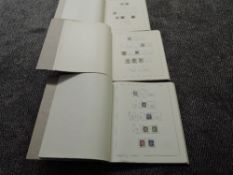 A collection of Denmark, Norway and Sweden used Stamps in three albums