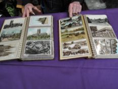 Two albums of vintage and modern Post Cards of Staffordshire and Shropshire, approx 200+ cards