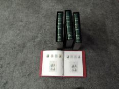 Three Lighthouse GB Stamp Albums containing used GB stamps all with slip cases, 1980-1991, 1952-1979