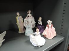 A Royal Worcester Compton & Woodhouse limited edition figurine, Sweet Rose 5505/9500 along with
