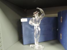 A crystal glass Swarovski figure study of a Flamenco dancer 'The Magic of Dance' having box