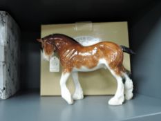 A Enesco Border Fine Arts study, Clydesdale stallion A4594, boxed