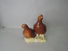 A Beswick figure study group, Grouse, pair, model no. 2063