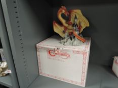 A fantasy figure by Holland studio craft from the Enchantica range Glostomorg the dragon