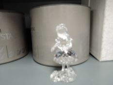 A crystal glass Swarovski figure study of Red Riding Hood with box