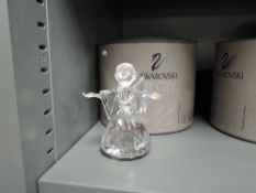 A crystal glass Swarovski figure study of an Angel with box