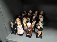 Nineteen Royal Doulton miniature figure studies from the Charles Dickens series including