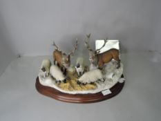 A Border Fine Arts study, Winter guests B1087, limited edition 66/500 with cert. (af)
