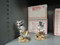 Two fantasy figures by Holland studio craft from the Enchantica range Peeper