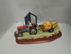 A Limited Edition Border Fine Arts study, Hay Turning JH110, with cert 1334/1750, with original box