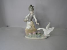 A Lladro Figurine, Aggressive Duck, model no 1288