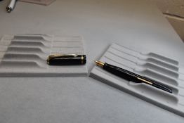 A Burnham 51 leverfill fountain pen in black with single band to cap having Burnham Super Quality