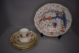 A selection of early antique Royal Crown Derby ceramics bearing red crown mark