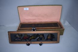 A selection of Victorian magic lantern and glass story slides of cartoon and nursery rhyme interest