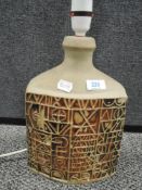 A vintage Cornish Tremaen lamp.