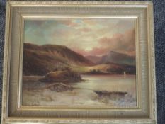 An oil painting, S Callow, Rydal water, signed, 34 x 44cm, plus frame and glazed