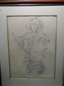 A lithograph, after Raoul Dufy, Cavalier, 63 x 46cm, plus frame and glazed