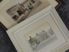 A watercolour, D Rothwell Bailey, Cartmel, signed and dated 1978, 11 x 15cm, and a repro photo,