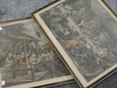 A pair of prints, after Hogarth, Election Entertainment and The Polling, 44 x 56cm, each plus