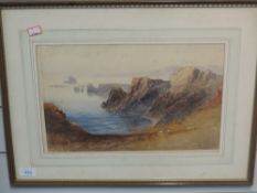 A watercolour, T Hart, Hillswick Shetland, signed and attributed verso, 22 x 34cm, plus frame and