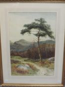 A watercolour, John Fulwood, Keswick landscape, 54 x 36cm, plus frame and glazed